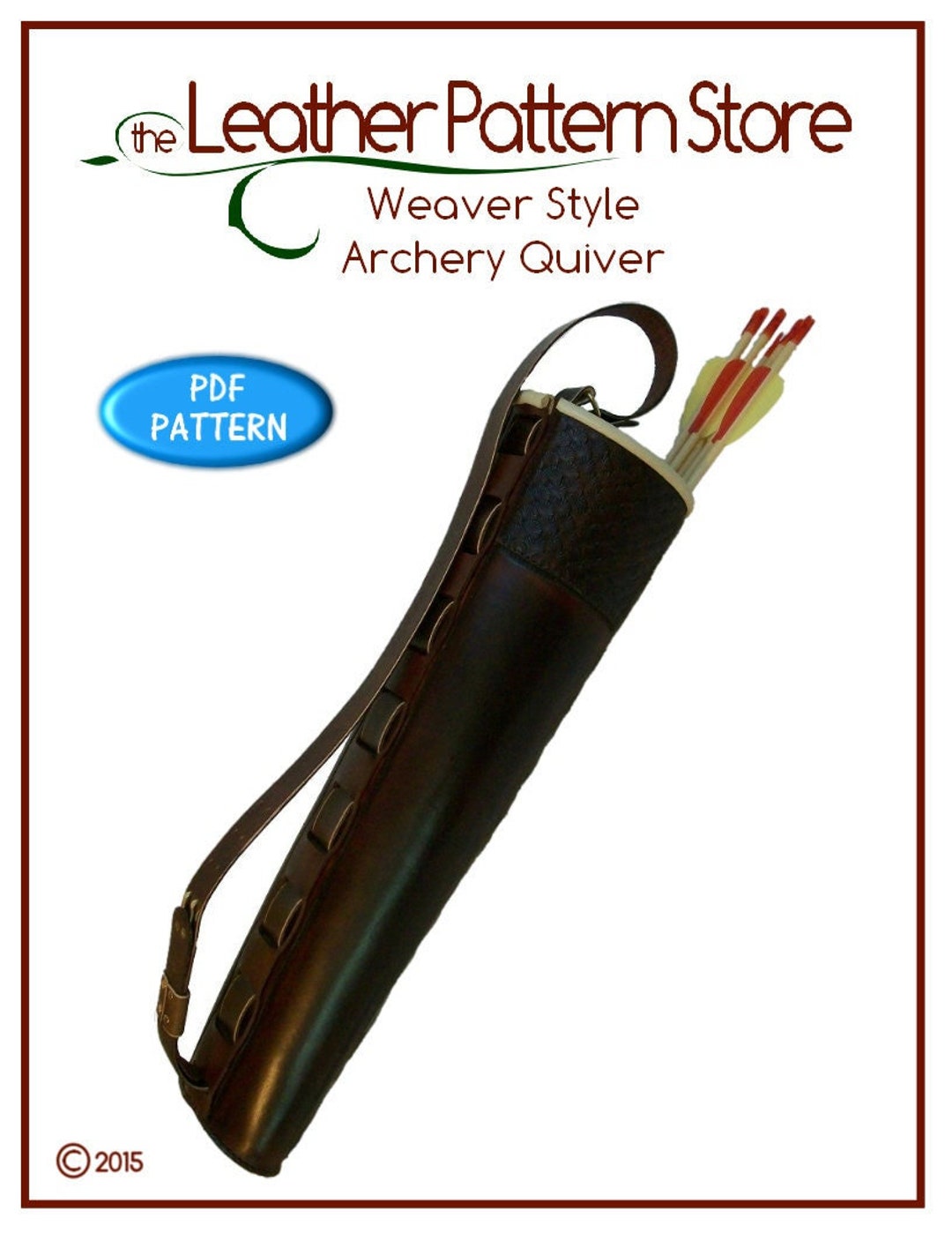 PATTERN Archery Quiver Weaver Style Pattern PDF Leathercraft Pattern  Download ONLY 