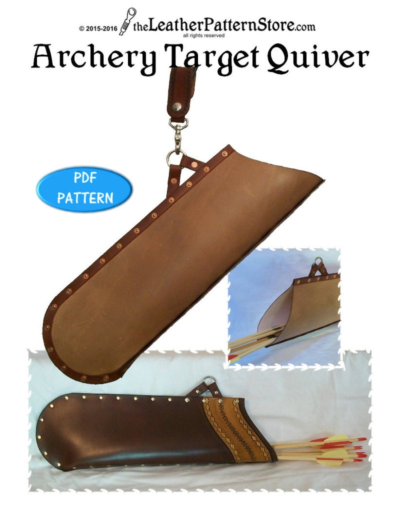 PATTERN Archery Target Quiver leathercraft pattern Quiver Etsy