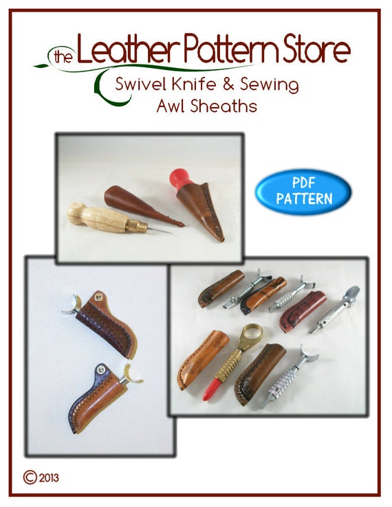 PATTERN Swivel Knife and Sewing Awl Sheath Patterns Etsy