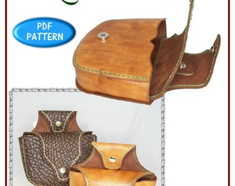 PATTERN - Deacon Belt Bag - pattern for leathercraft - PDF download ONLY