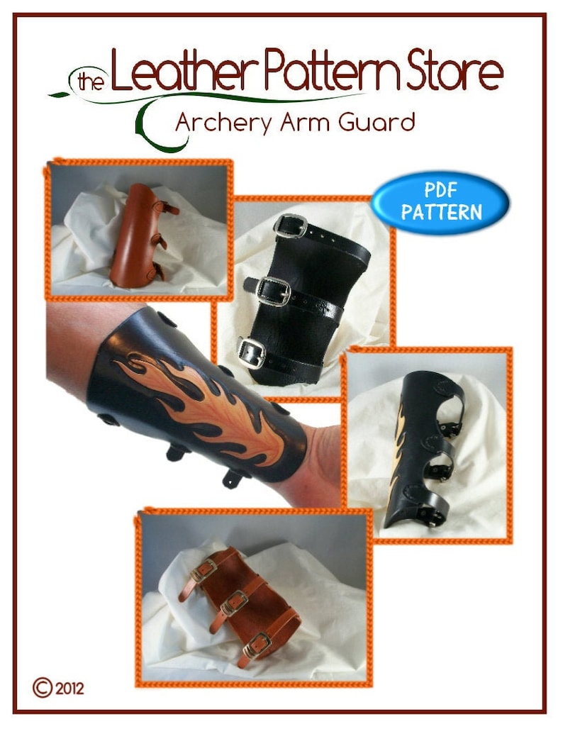 PATTERN Archery Arm Guard PDF Pattern for Leather Etsy
