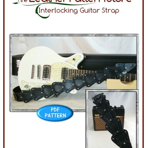 PATTERN Ergonomic Guitar Strap Pattern Leathercraft PDF Etsy