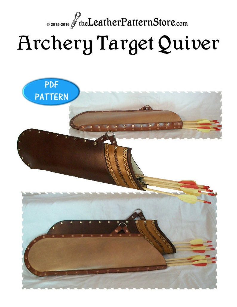 PATTERN Archery Target Quiver leathercraft pattern Quiver Etsy