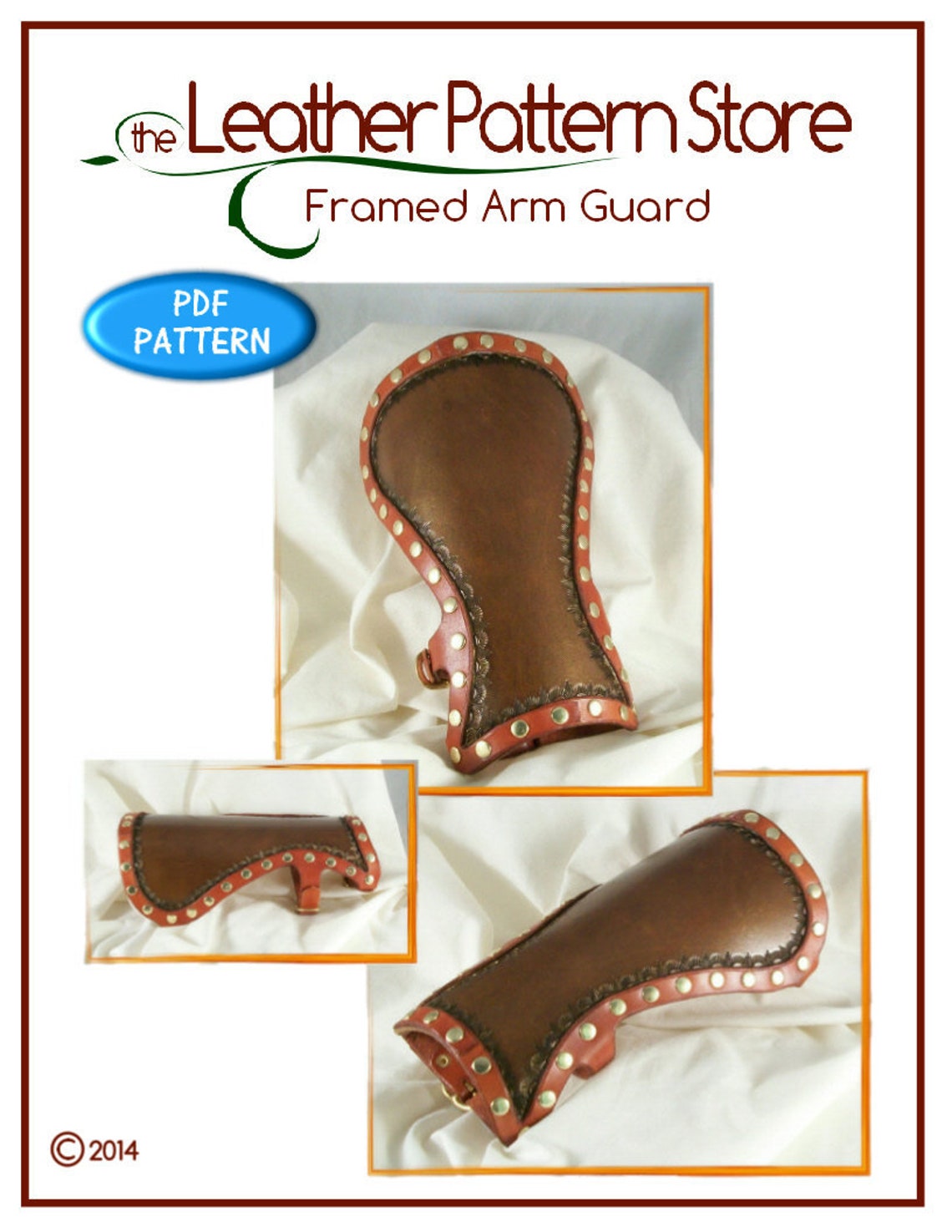PATTERN Framed Archery Arm Guard leather pattern PDF | Etsy