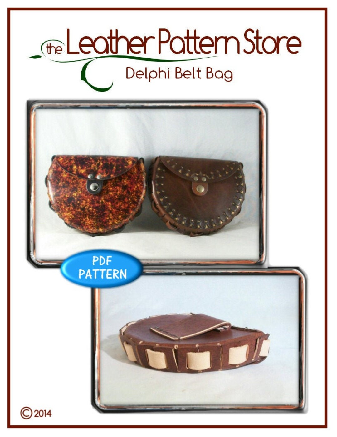 PATTERN - Delphi Round Weaver Style Belt Bag Pattern - Pattern for ...