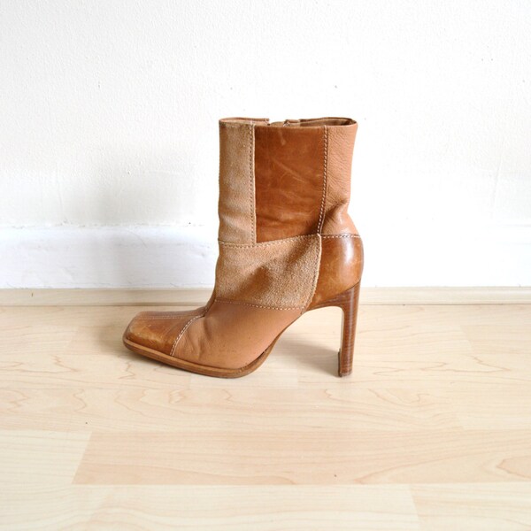 Patchwork Ankle Boots