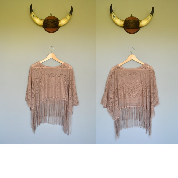 Vintage Lace Fringed Bohemian Crop Top