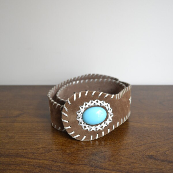 Vintage Southwestern Style Faux Suede Belt