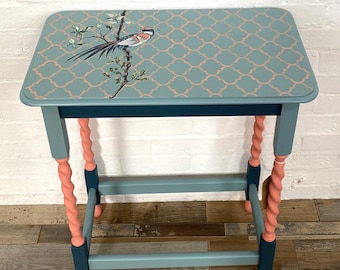 Supports Charity, Painted Antique Oak Occasional Table