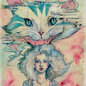 Alice and Cheshire Art Print