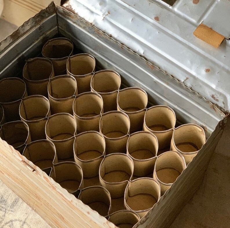 Vintage Egg Carrier Metal Box Crate Shipping Tin 6 Dozen Large Etsy