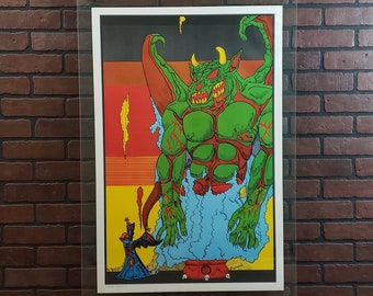 1970s Vagabond Creations Rick Ruhman Wizard Monster/Devil/Demon/Genie Poster