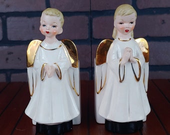 Wall Mountable Ucagco Ceramic Choir Angels Boy and Girl