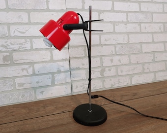 Red and Black Adjustable Desk Task Table Lamp