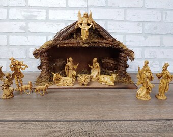 3D Nativity Barn template | Etsy