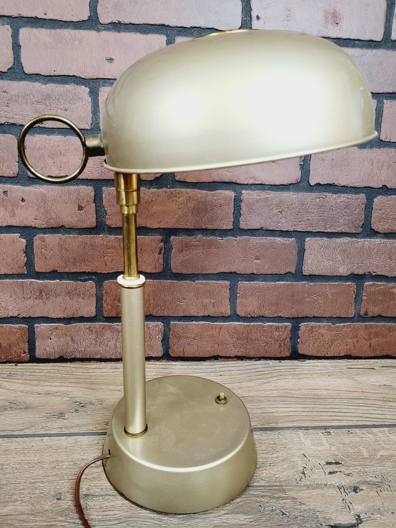 Industrial Mid Century Bronze Desk Lamp image 8