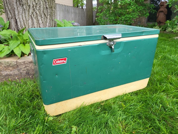 Retro Green Metal Coleman Cooler - Etsy