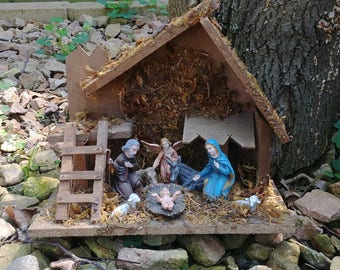 SALE Beautiful Vintage Nativity Set Made in Italy Delta Novelty Division
