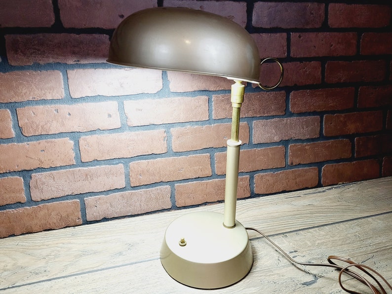 Industrial Mid Century Bronze Desk Lamp image 1