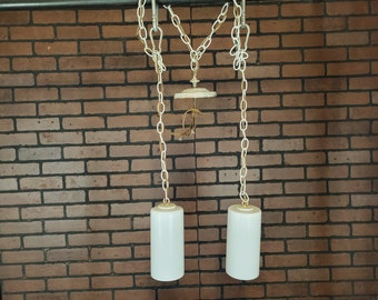 Vintage 2 Pendant Swag Lamp Ceiling Fixture