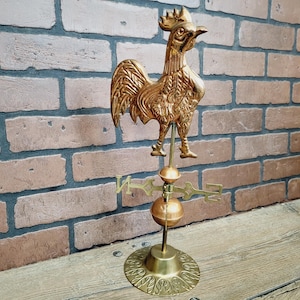 Vintage Copper Rooster Weathervane