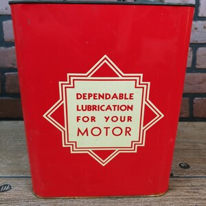 Retro Motor Oil Simonson Pure Pennsylvania 2 Gallon Metal Can 20-20W image 5