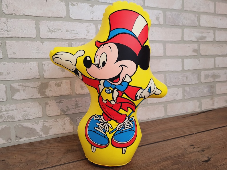 Vintage 1988 Mickey Mouse Diamond Jubilee World on Ice Inflatable Toy bild 1