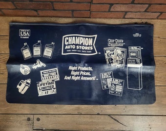 Vintage Champions Auto Stores Blue Fender Protector