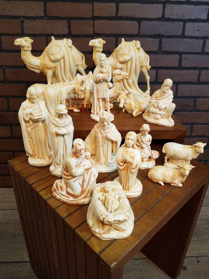 16 Piece Large Holland Mold Nativity Set Etsy