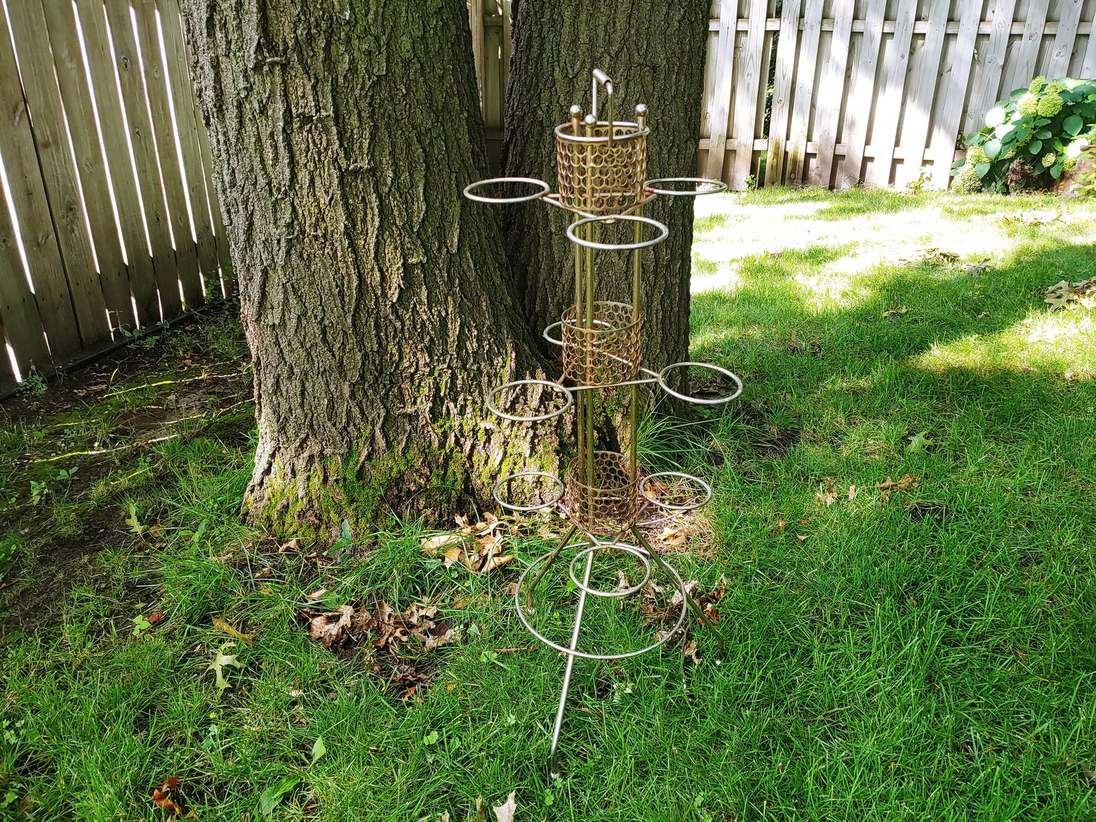 Mid Century Brass Wire Plant Stand Etsy