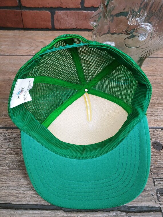 Vintage Green Operation Stop Trucker Snapback Hat… - image 8