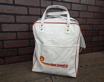 Vintage White Sun Country Airways Airlines Carry On Bag
