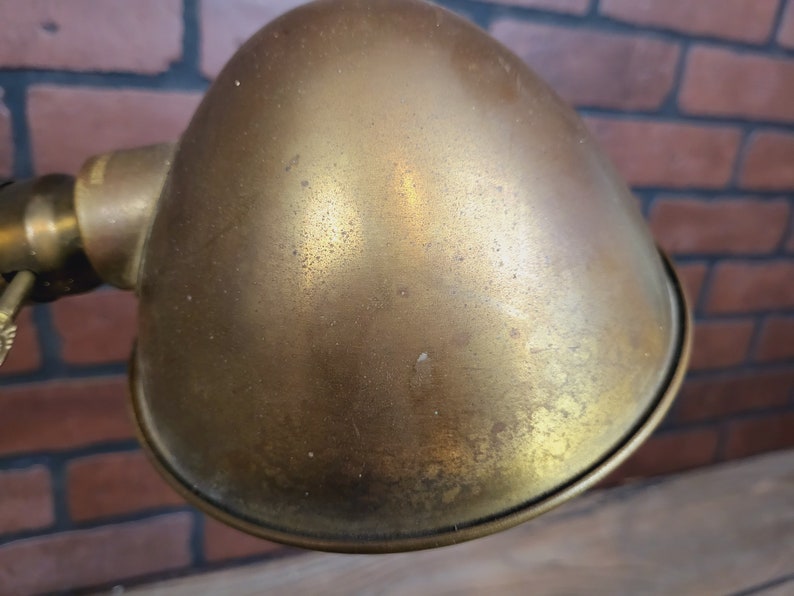 Lampe de bureau industrielle à col de cygne SRS Esrobert, bronze image 7
