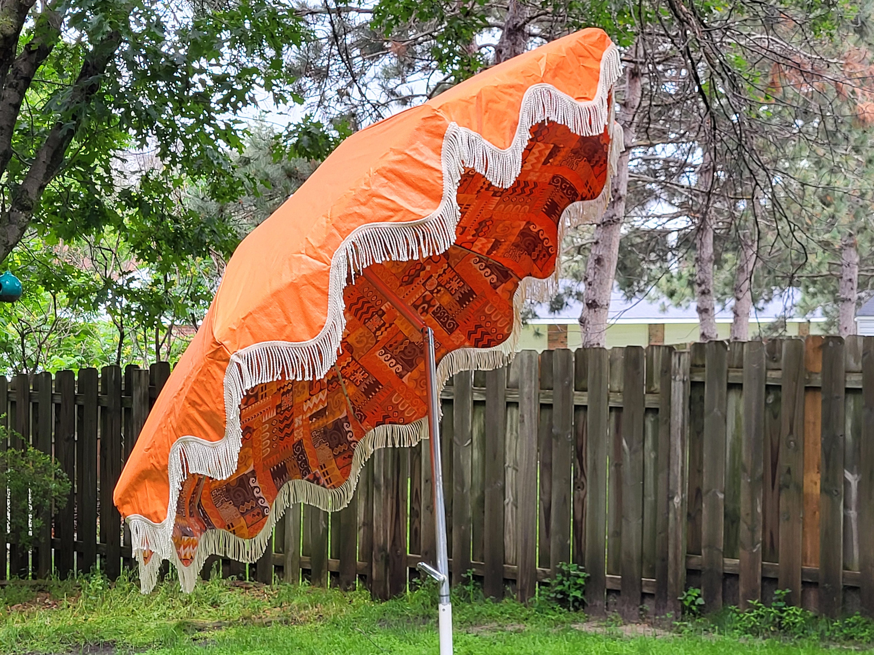 bright orange patio umbrella ABCCANOPY Cantilever Umbrellas 10FT Turquoise steel ribs Sunset Series Umbrella | Patio