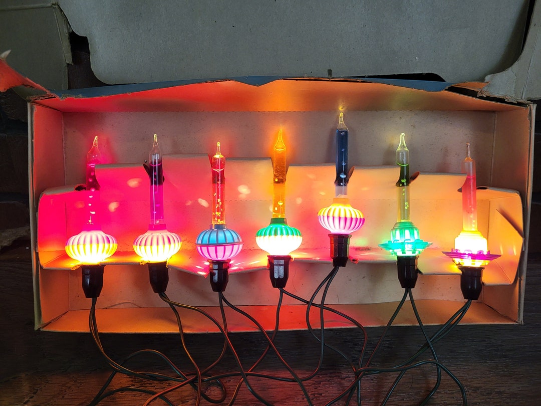 7 Tested Working C6 Bubble Light Bulbs With Box Etsy