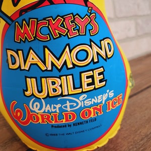 Vintage 1988 Mickey Mouse Diamond Jubilee World on Ice Inflatable Toy bild 7