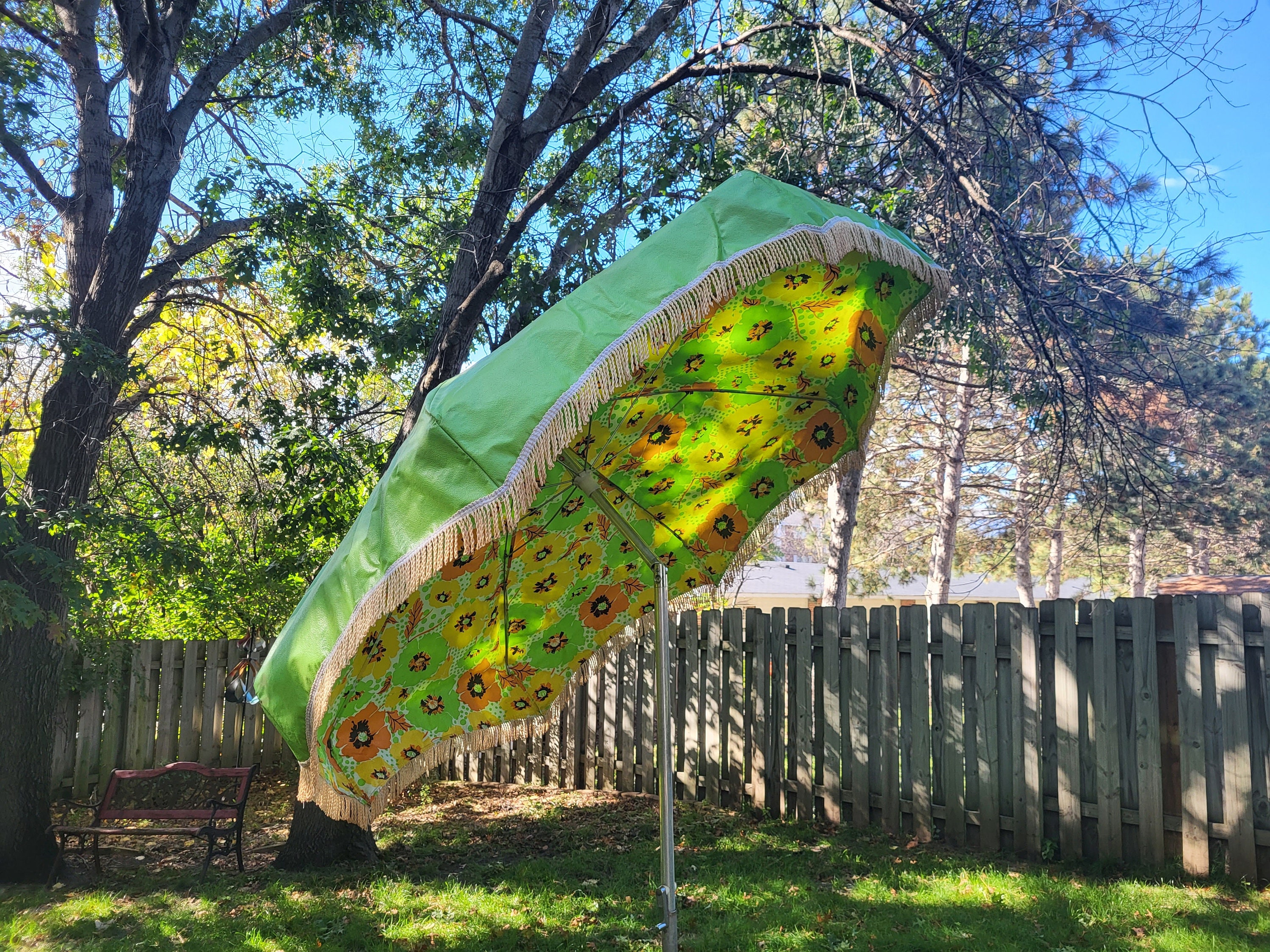 floral print patio umbrella Hibiscus Plumeria Flowers Pattern Foldable while the push I spent some time this