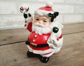 Charming Ceramic Santa Planter/Trinket Holder