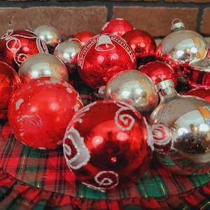 17 Vintage Glass Christmas Ornaments image 1