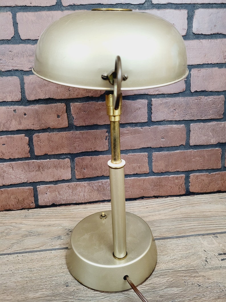 Industrial Mid Century Bronze Desk Lamp image 6