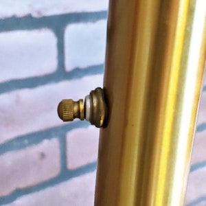 Retro Brass 3 Chain Hanging Fleur de Lis Lantern Tension Pole Lamp image 7