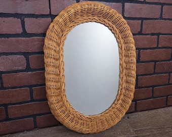 Vintage Whicker Mirror