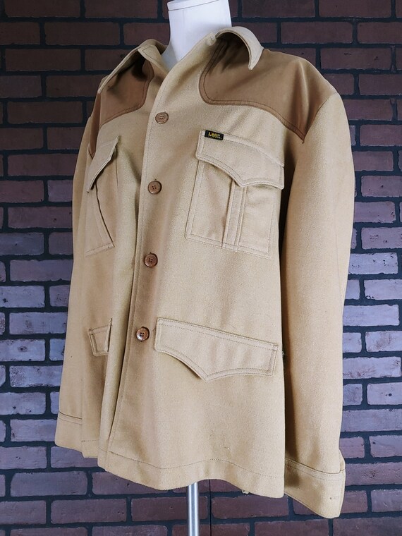 Vintage Tan with Suede Detail Lee Jacket/Shirt - image 2