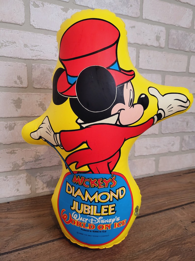 Vintage 1988 Mickey Mouse Diamond Jubilee World on Ice Inflatable Toy bild 4
