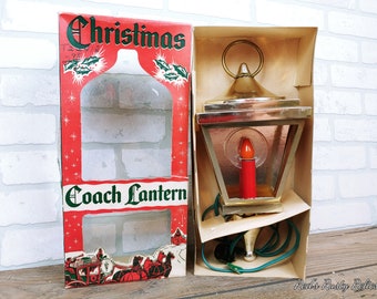 Christmas Coach Lantern in Original Box