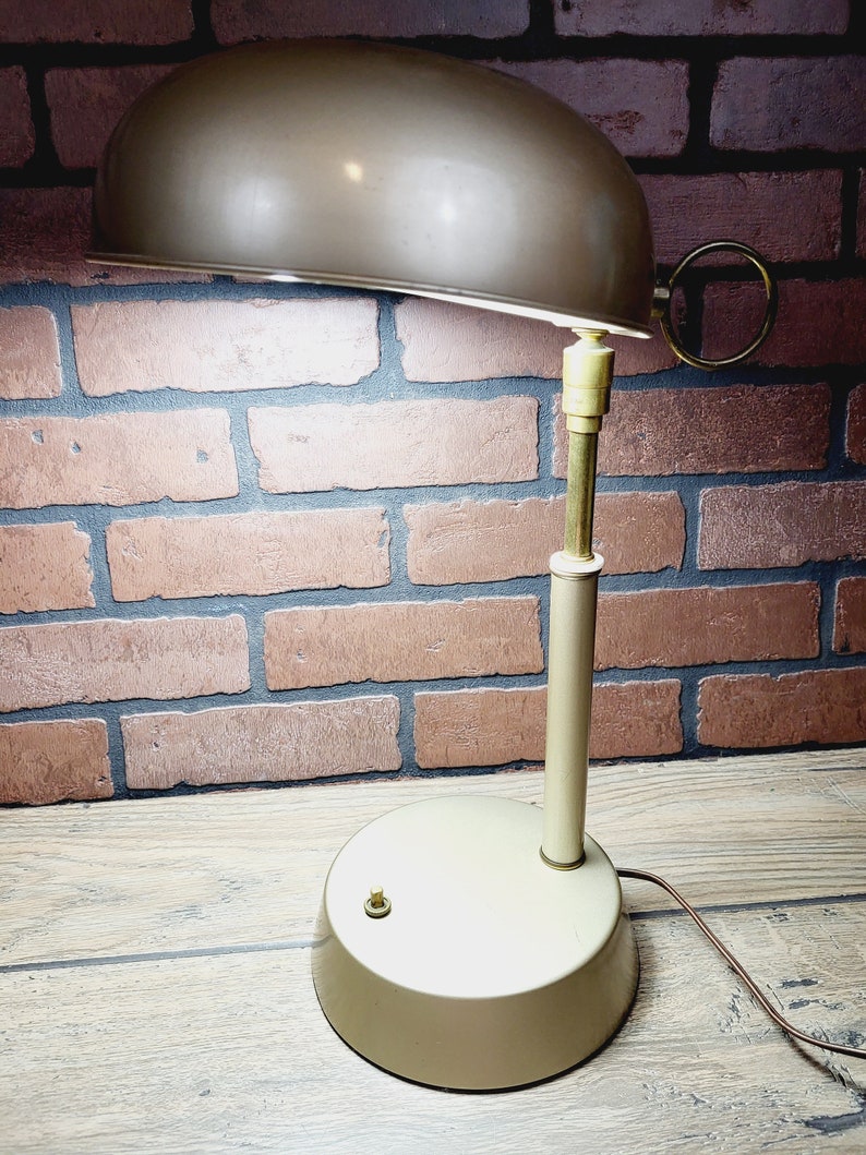 Industrial Mid Century Bronze Desk Lamp image 2