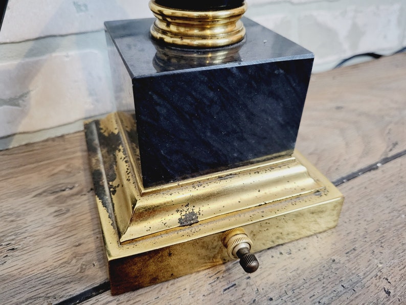 OMI Koch & Lowey Marble Gooseneck Brass Task Table Desk Lamp 画像 9