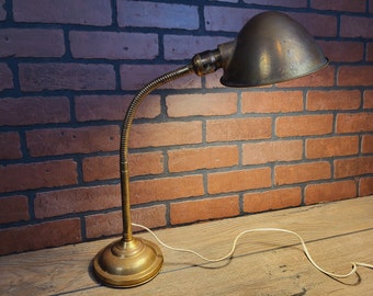 Industrial SRS Esrobert Bronze Gooseneck Desk Lamp