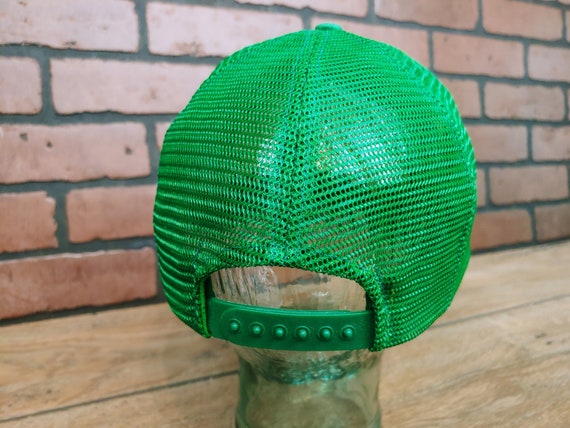 Vintage Green Operation Stop Trucker Snapback Hat… - image 5