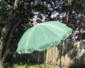 Groovy Green Fabric Beach Umbrella